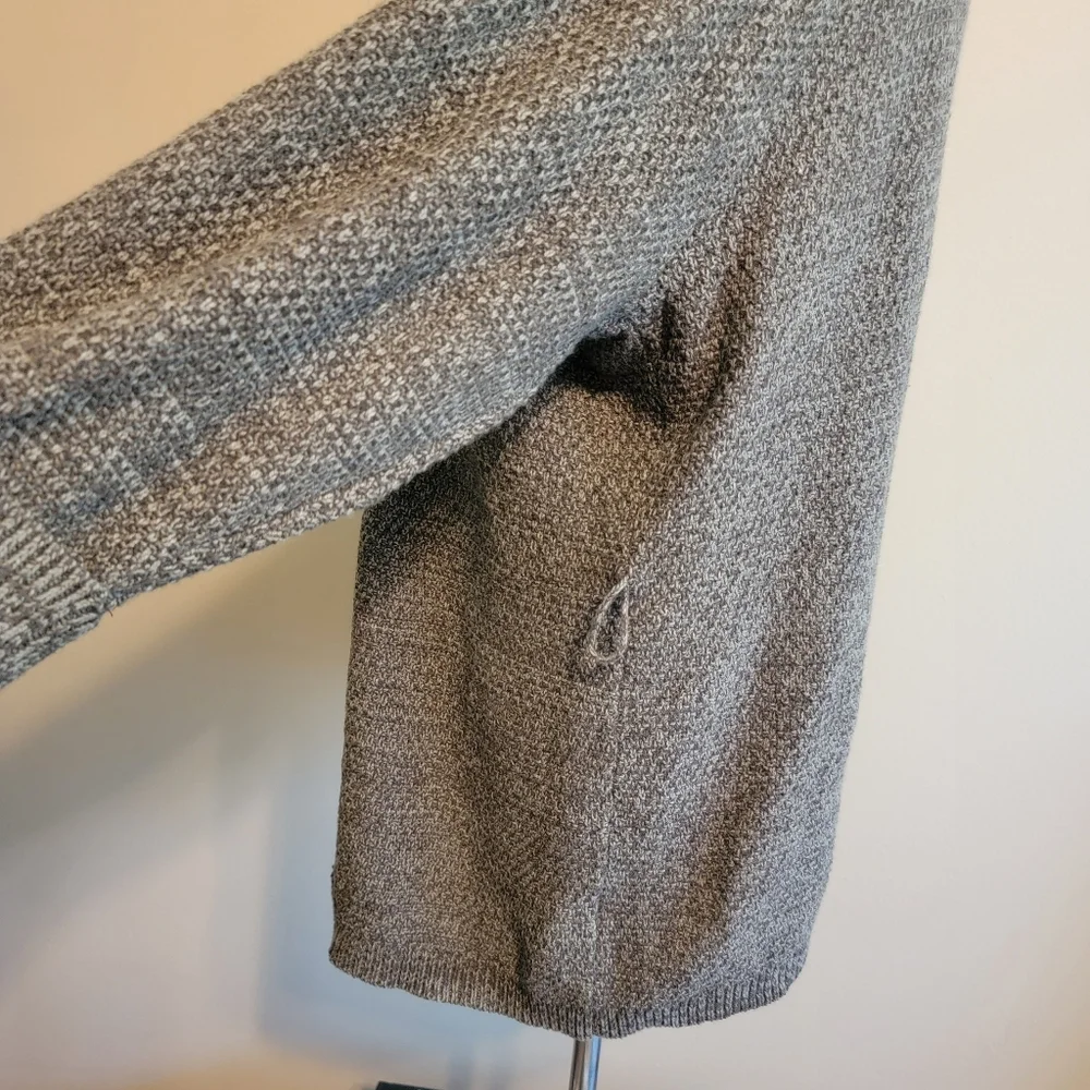 Marled Cardigan Sweater Petite‎ XL Knit Shawl Cottagecore Granny Brown Warm
